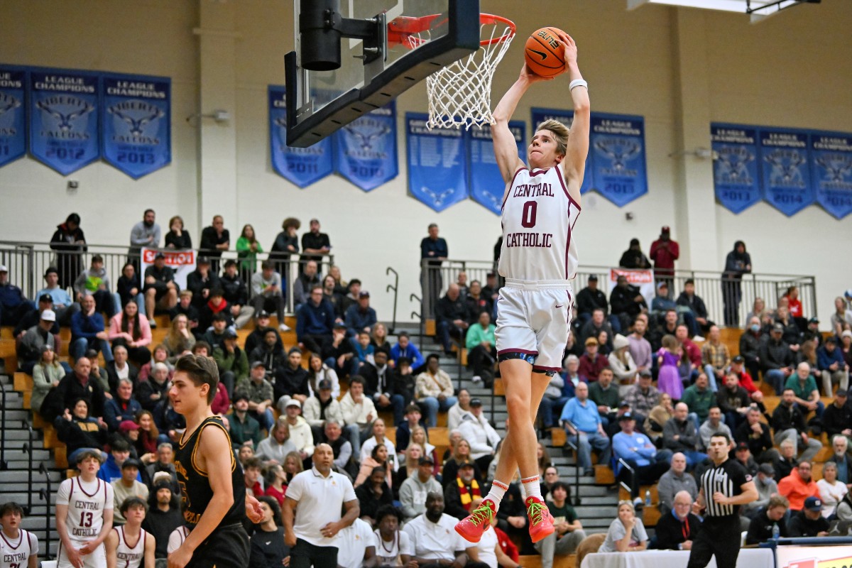 Isaac Carr of Central Catholic (photo by Leon Neuschwander) 